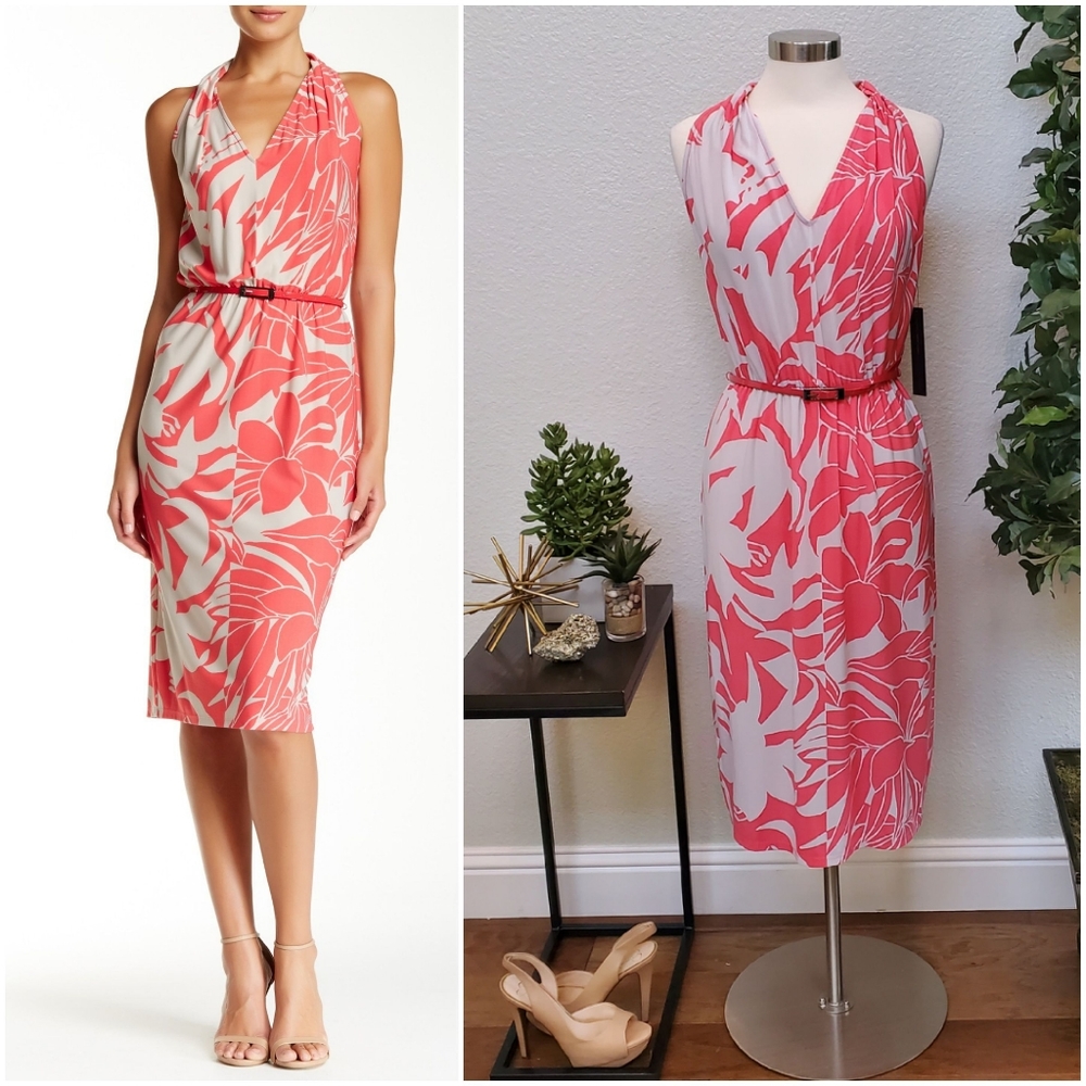 NWT V-Neck Belted Dress